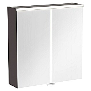 Camargue Aurinia LED-Spiegelschrank (B x H: 60 x 62 cm, Mit Beleuchtung, Holz, Anthrazit)