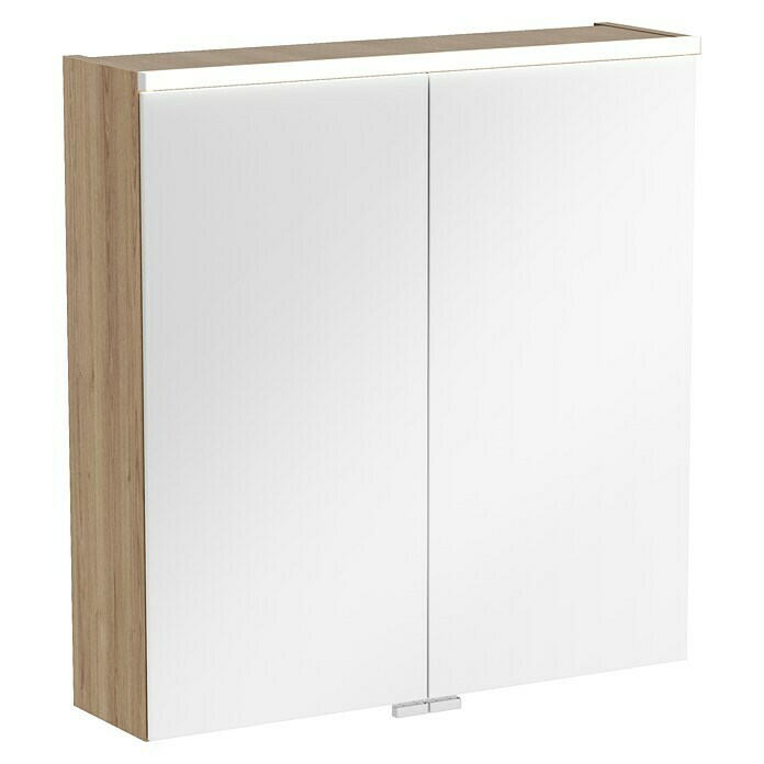 Camargue Aurinia LED-Spiegelschrank (B x H: 60 x 62 cm, Mit Beleuchtung, Holz, Natural Oak) | BAUHAUS