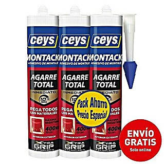 Ceys Adhesivo para montaje Pack Montack Express (3 ud., 450 g)