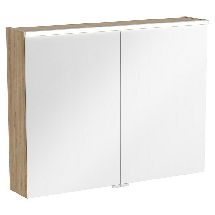 Camargue Aurinia LED-Spiegelschrank (B x H: 80 x 62 cm, Mit Beleuchtung, Holz, Natural Oak) | BAUHAUS