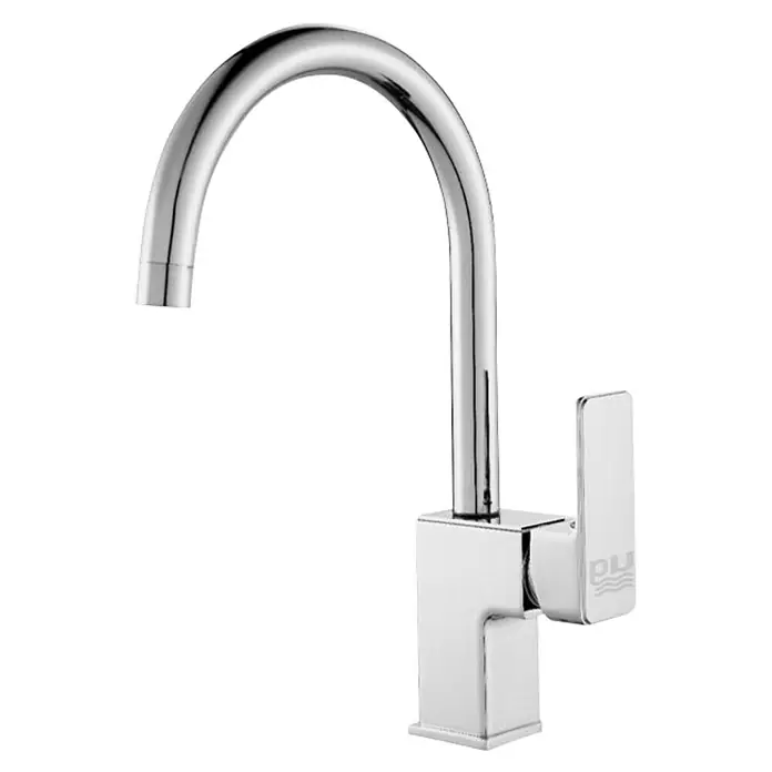Universal de Grifería Yangtse Grifo de cocina - Cromo, Brillante - Elegante grifo de cocina cromado con un diseño minimalista y caño alto, perfecto para cocinas modernas.