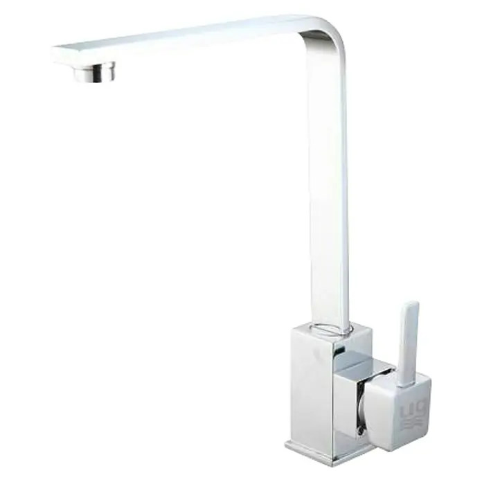 Universal de Grifería Grifo de cocina Eyre - Cromo - Moderno grifo cromado cuadrado con palanca para fácil manejo. Diseño elegante para cualquier baño.