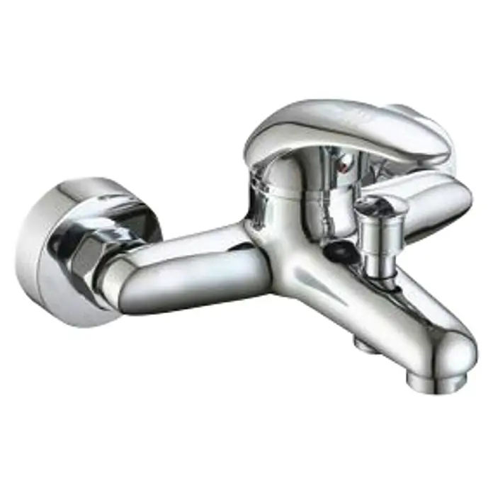 Universal de Grifería Rin Grifo monomando de bañera - Cromo, Brillante - Grifo cromado brillante para baño o cocina. Diseño moderno con mezclador monomando y conexiones flexibles.