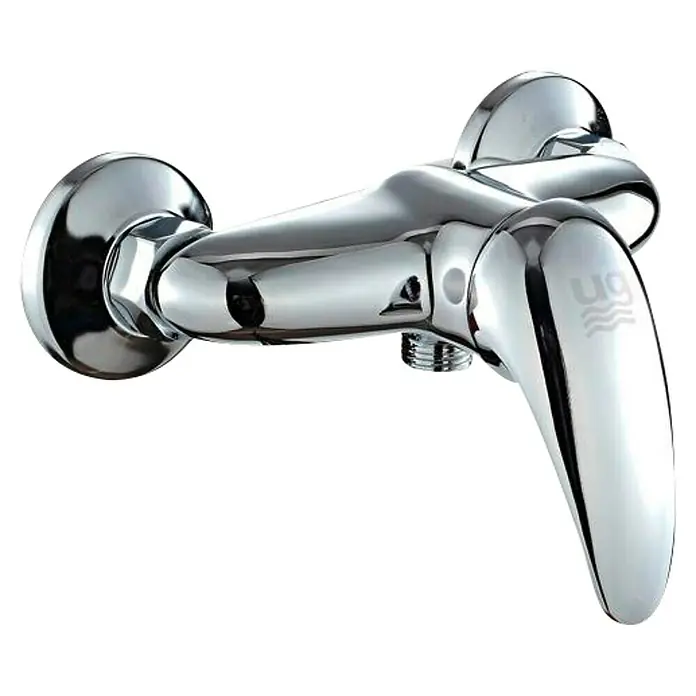 Universal de Grifería Rin Grifo monomando de ducha - Cromo, Brillante - Mezclador de ducha cromado brillante con operación de una sola palanca y diseño moderno para el baño.