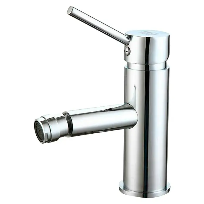 Universal de Grifería Loira Grifo monomando de bidé - Cromo, Resplandeciente - Grifo de lavabo cromado brillante con palanca para fácil operación y boquillas de agua para un diseño de baño moderno.