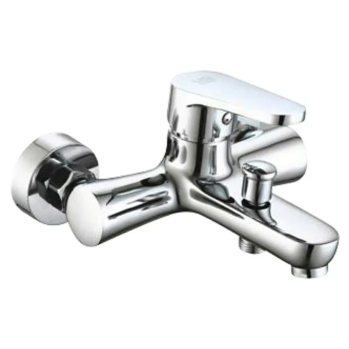 Universal de Grifería Grifo monomando de bañera Bidasoa - Cromo, Resplandeciente - Grifo cromado con palanca para un control preciso del flujo de agua y la temperatura, ideal para un diseño de baño moderno.