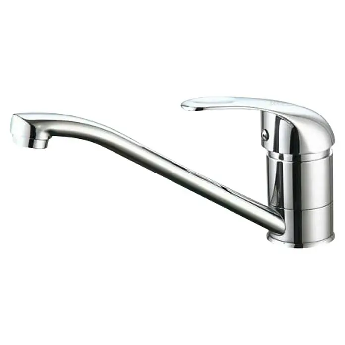 Universal de Grifería Grifo de cocina Indo - Cromo, Brillante - Grifo cromado con caño giratorio y palanca única para un diseño moderno de cocina o baño.