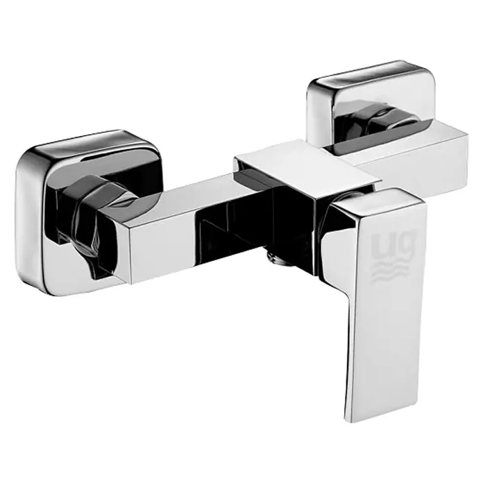 Universal de Grifería Amazonas Grifo monomando de ducha - Cromo, Resplandeciente - Grifo cromado brillante con un diseño moderno y líneas limpias para baño o cocina.