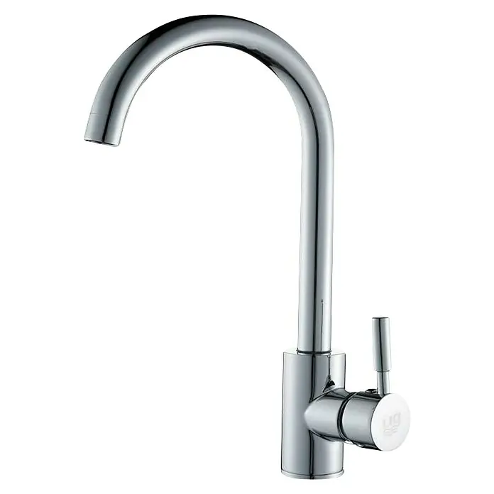 Universal de Grifería Catriel Grifo de cocina - Cromo, Brillante - Grifo de cocina cromado con caño alto y mezclador monomando para fregadero. Ideal para cocinas modernas.