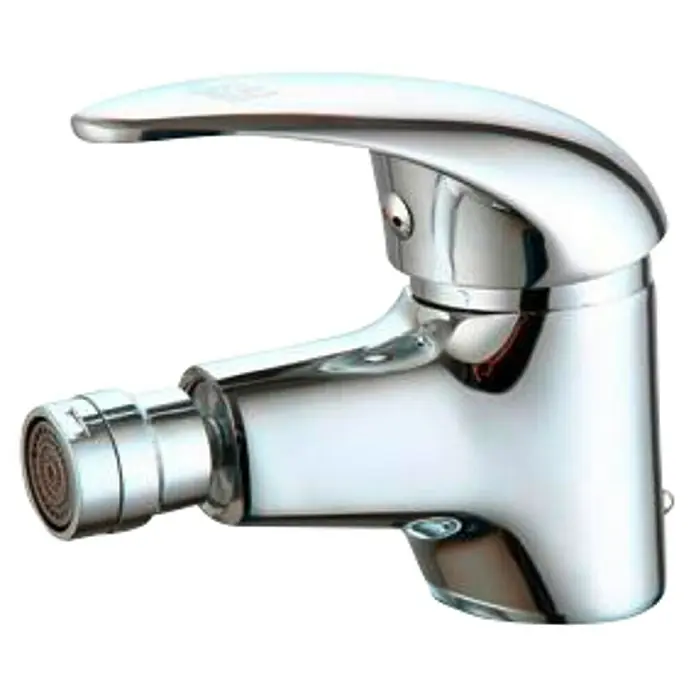 Universal de Grifería Rin Grifo monomando de bidé - Cromo, Brillante - Mezclador de bidé cromado brillante con palanca y aireador para una precisa regulación del chorro de agua y un accesorio de baño elegante.