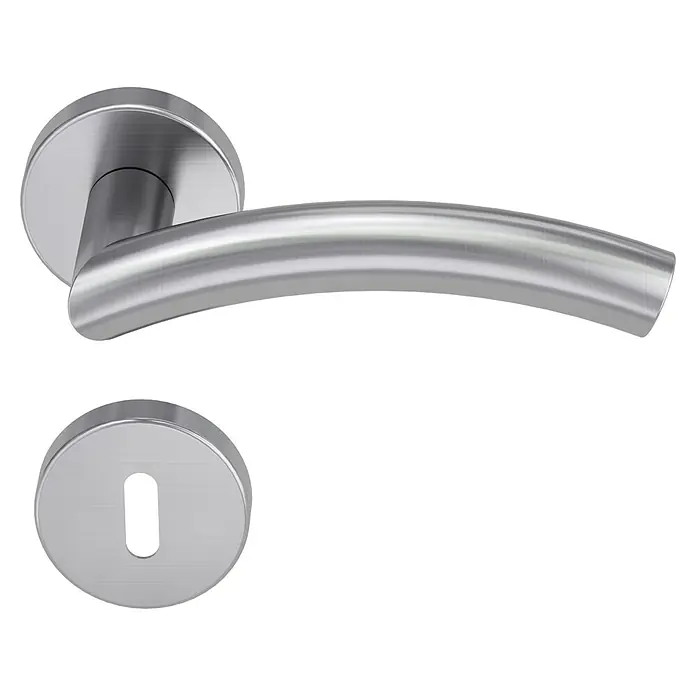 Diamond Doors Creative Drückerpaar New Jersey - Passend für: Glastüren, Edelstahl matt - Ein moderner Türgriff aus Edelstahl mit einem eleganten Design, das Funktionalität und Stil vereint. Ideal für zeitgemäße Innenräume.