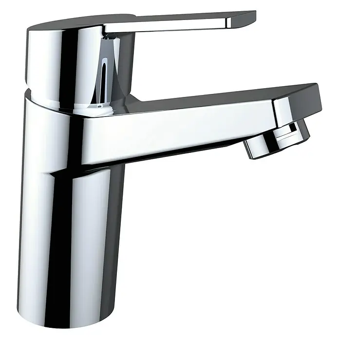 Clever Eno-X Grifo de lavabo 100 - Cromo - Elegante grifo cromado moderno para baño y cocina con un diseño minimalista.