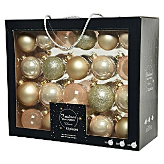 Decoris Christbaumkugel-Mix (Perle, Glas, 42 Stk.)