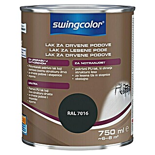 swingcolor Lak za drveni pod (Siva, 750 ml, Svilenkasti sjaj, Na bazi vode)