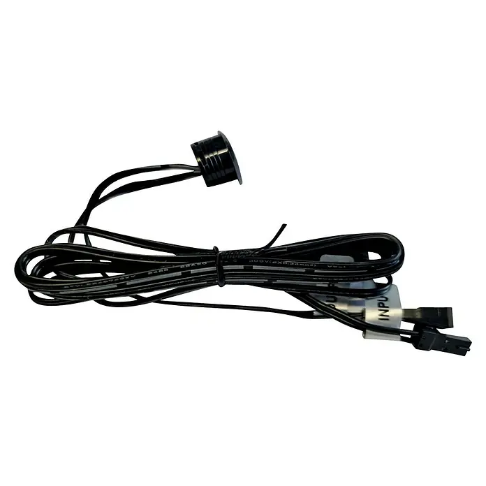 Direct Signs Schalter Touch - Schwarz, 2 x 2 x 2 cm - Schwarzer LED-Einbauschalter mit Kabel für Elektronikprojekte und DIY-Beleuchtung. Kompaktes Design für einfache Installation.