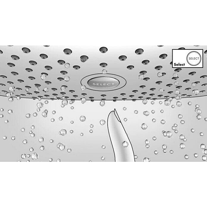 Hansgrohe Kopfbrausen-Set Raindance Select S 240 (Durchmesser: 24 cm, 17 l/min bei 3 bar, Wandmontage, Chrom)