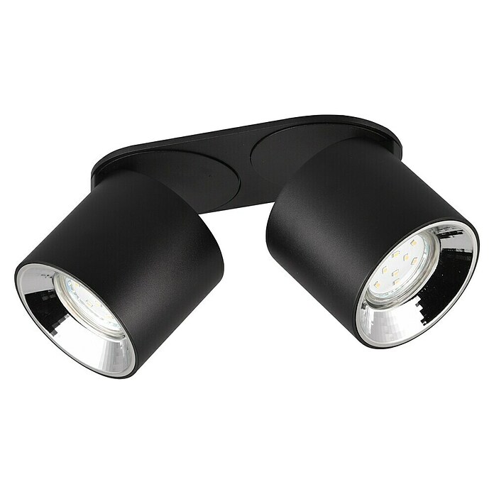 Trio Lighting Plafondspot (10 W, l x b x h: 12 x 18 x 8 cm, Zwart, Zwart, Aantal lichtbronnen: 2 st.) | BAUHAUS