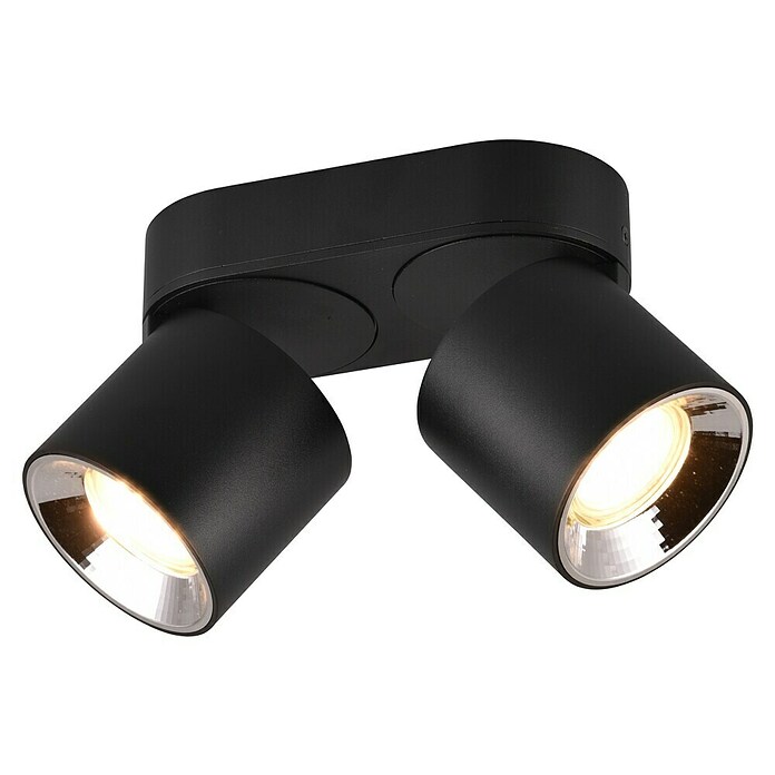 Trio Lighting Plafondspot (10 W, l x b x h: 12 x 18 x 8 cm, Zwart, Zwart, Aantal lichtbronnen: 2 st.) | BAUHAUS
