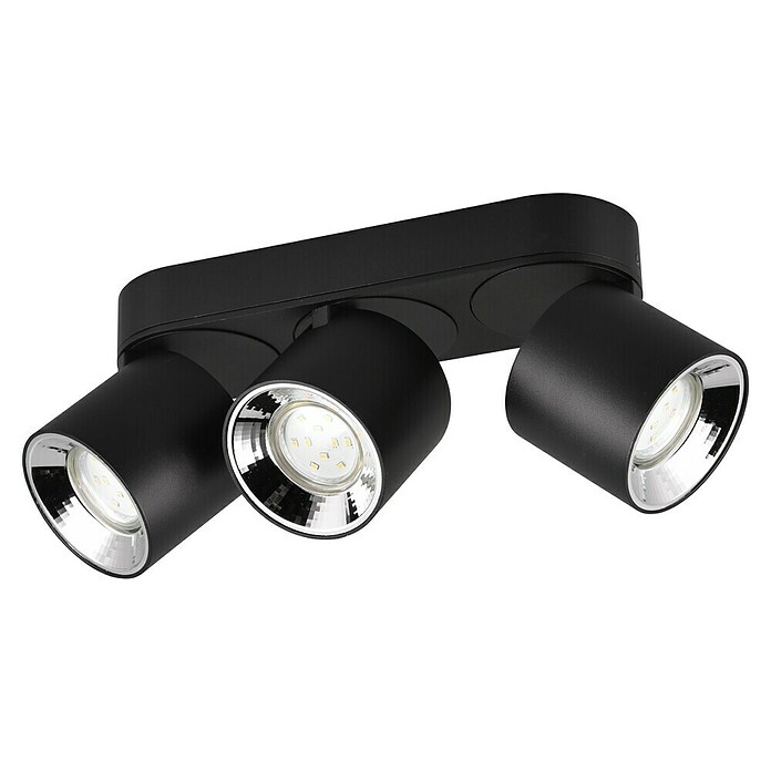 Trio Lighting Plafondspot Guayana (30 W, l x b x h: 12 x 27,3 x 8,7 cm, Zwart, Zwart, GU10, Aantal lichtbronnen: 3 st.) | BAUHAUS