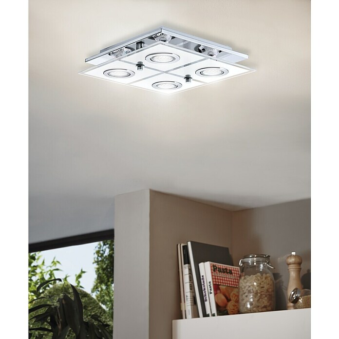 Eglo LED stropna svjetiljka (S 4 žarulje, Kvadratno, Maksimalna snaga: 10 W, LED)