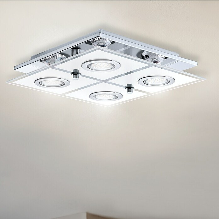 Eglo LED stropna svjetiljka (S 4 žarulje, Kvadratno, Maksimalna snaga: 10 W, LED)
