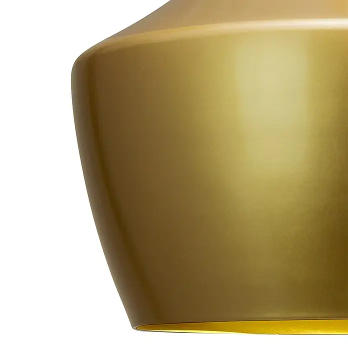 Alverlamp Lámpara colgante redonda circular Copa - 60 W, Ø x Al: 24 x 28 cm, Oro, E27 - Primer plano de una lámpara colgante dorada, que muestra su acabado brillante y diseño contemporáneo. Perfecta para añadir toques de estilo a cualquier habitación.