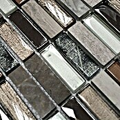 Mosaikfliese Rechteck Crystal Mix XCM SM68 (29,8 x 30,4 cm, Beige/Braun, Glänzend)