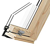 Solid Elements Basic Dachfenster (B x H: 55 mm x 77,8 cm, Holz, Grau/Anthrazit)