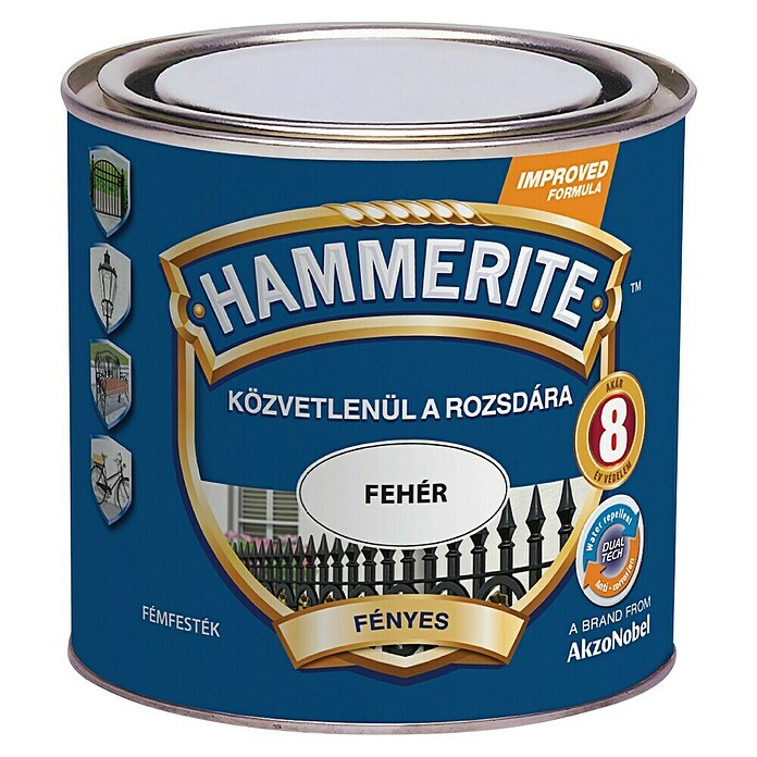 Hammerite Lak u boji Smooth  (Bijela, Sjaj, 250 ml) | BAUHAUS