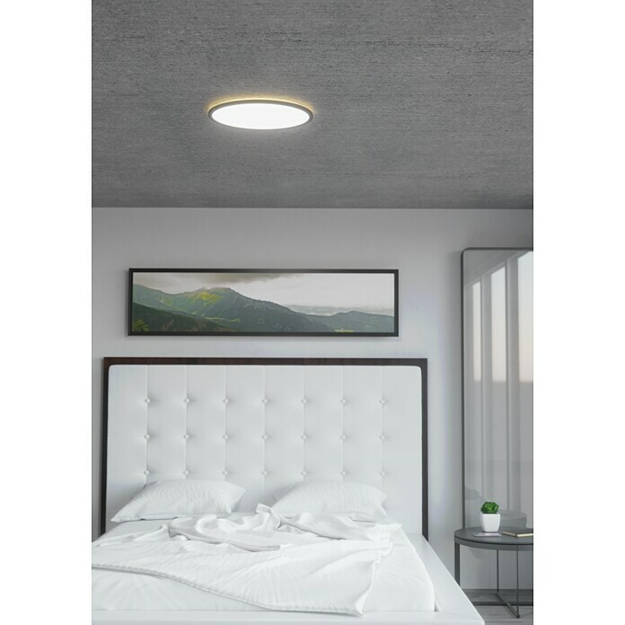 Eglo connect.z LED-Panel ROVITO-Z rund  (16,5 W, L x B x H: 42 x 42 x 2,5 cm, Schwarz, RGB, Rund) | BAUHAUS