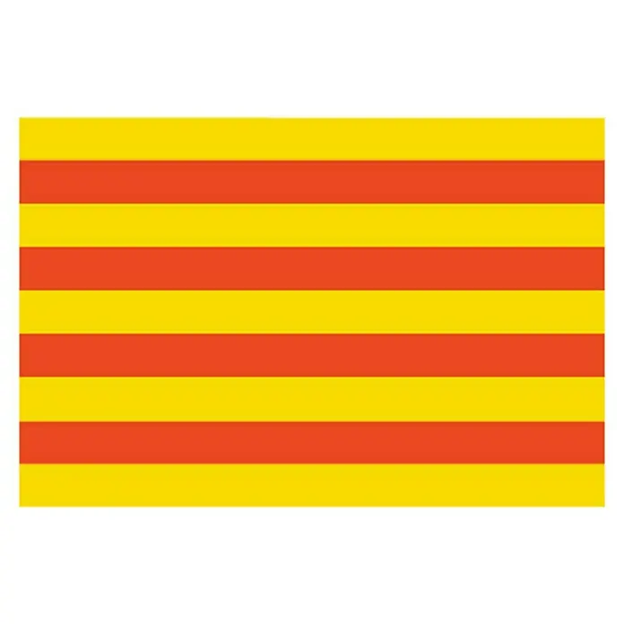 Bandera Catalunya - 20 x 30 cm - Bandera de Cataluña, conocida como la "Senyera", con barras horizontales rojas y amarillas. Símbolo de identidad y cultura catalana.