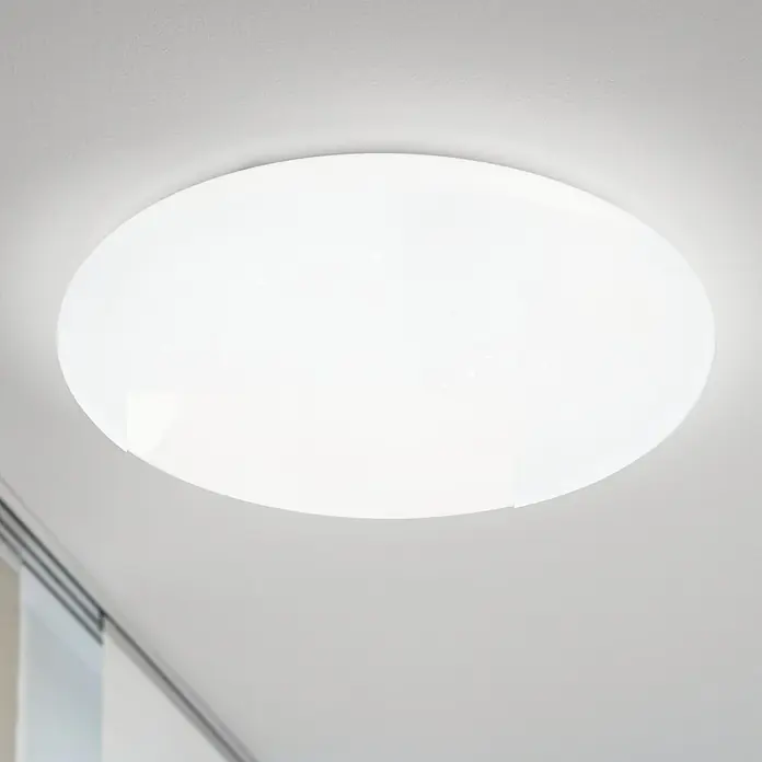Eglo LED-Deckenleuchte rund - Ø x H: 40 x 9,5 cm - Elegante runde Deckenleuchte in Weiß. Modernes Design, das sich nahtlos in jede Raumgestaltung einfügt und für eine gleichmäßige Ausleuchtung sorgt.