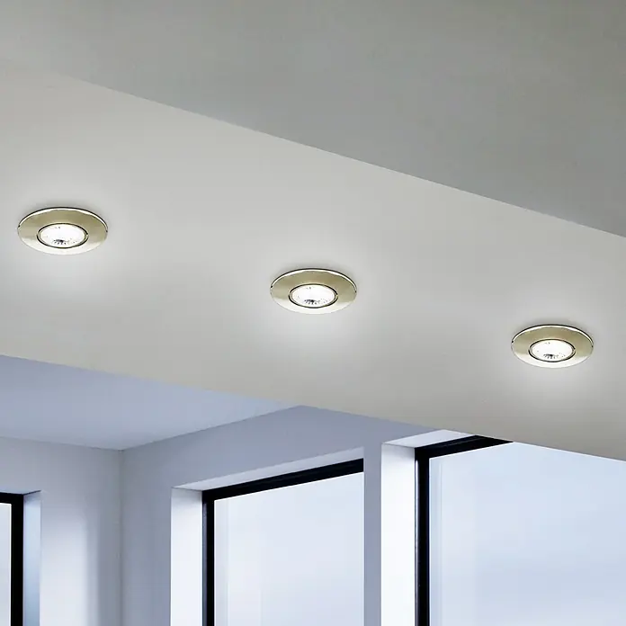 Eglo LED-Einbauleuchte Agulo - Warmweiß, Durchmesser: 85 cm, Nickel-matt - Deckenleuchten: Die LED-Einbaustrahler sorgen für eine moderne Beleuchtung und ein angenehmes Raumambiente.