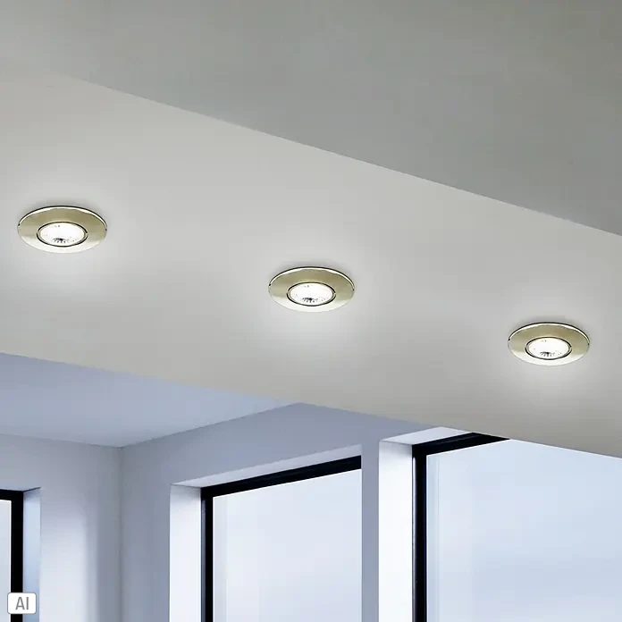 Eglo LED-Einbauleuchte Agulo - Warmweiß, Durchmesser: 85 cm, Nickel-matt - Deckenleuchten: Die LED-Einbaustrahler sorgen für eine moderne Beleuchtung und ein angenehmes Raumambiente.