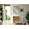 Camargue Swing LED-Spiegelschrank (B x H: 60 x 70,5 cm, Mit Beleuchtung, DIN Anschlag: Links, Berg Eiche, Glas) | BAUHAUS