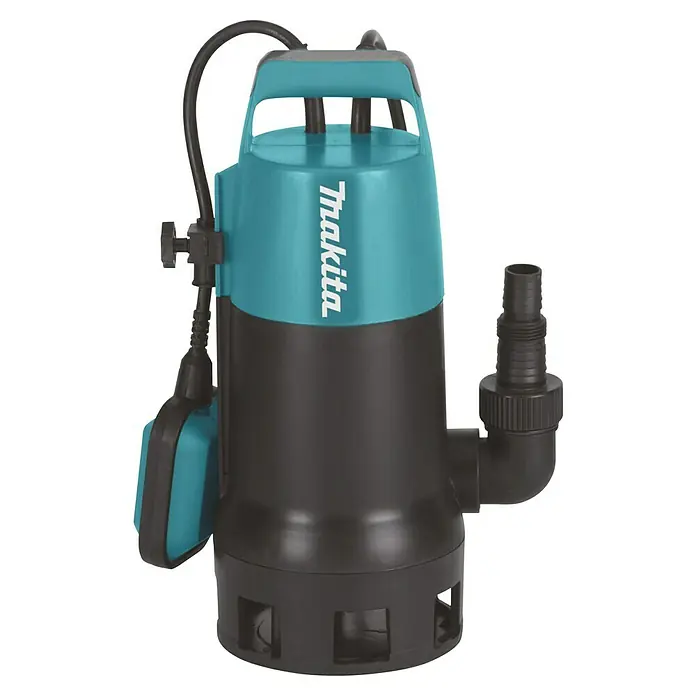 Makita Tauchpumpe PF1010 - 1.100 W, Max. Fördermenge: 240 l/h - Makita PF0403 Tauchpumpe für sauberes Wasser, mit robuster Bauweise und praktischem Schwimmerschalter für zuverlässigen Betrieb.