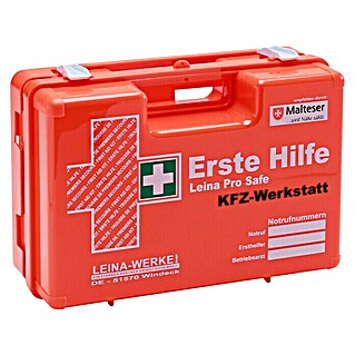 Leina-Werke Erste-Hilfe-Koffer Pro Safe KFZ-Werkstatt (DIN 13157, Kfz-Bereich, Orange)