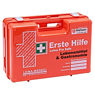 Leina-Werke Erste-Hilfe-Koffer Pro Safe Lebensmittel & Gastronomie (DIN 13157, Lebensmittel- & Gastronomiebetriebe, Orange)