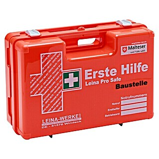 Leina-Werke Erste-Hilfe-Koffer Pro Safe Baustelle (DIN 13157, Baustelle, Orange)