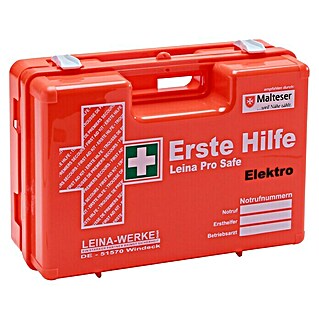 Leina-Werke Erste-Hilfe-Koffer Pro Safe Elektro (DIN 13157, Elektrobetriebe, Orange)