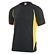 Velilla Camiseta técnica (XXXL, Negro/Amarillo)