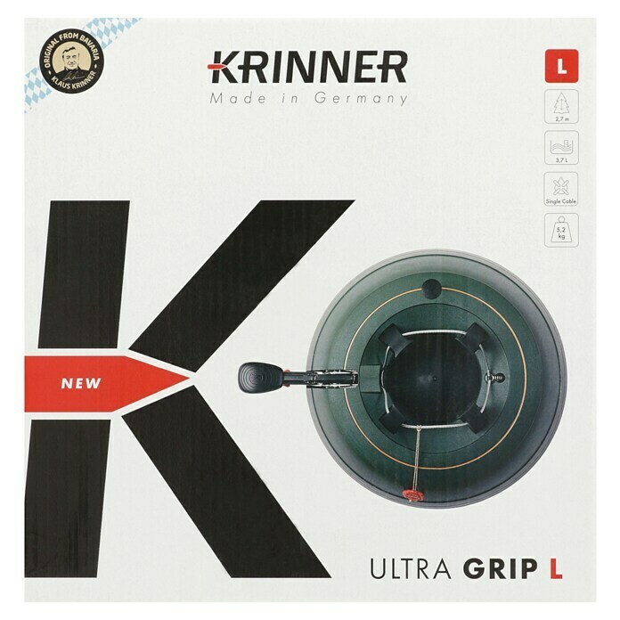 Krinner Christbaumständer Ultra Grip L (Max. Baumlänge: 2,7 m, Max. Stammdurchmesser: 12 cm, Fassungsvermögen Wassertank: 3,7 l, Rundum-Einseil-Technik) | BAUHAUS