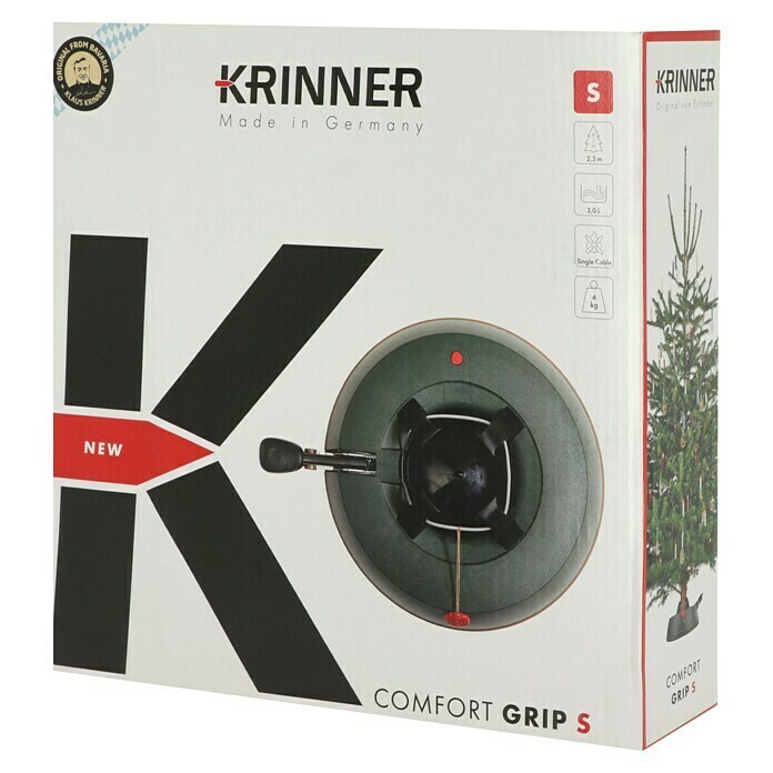 Krinner Christbaumständer Comfort Grip S (Max. Baumlänge: 2,3 m, Max. Stammdurchmesser: 11 cm, Fassungsvermögen Wassertank: 3 l, Rundum-Einseil-Technik) | BAUHAUS