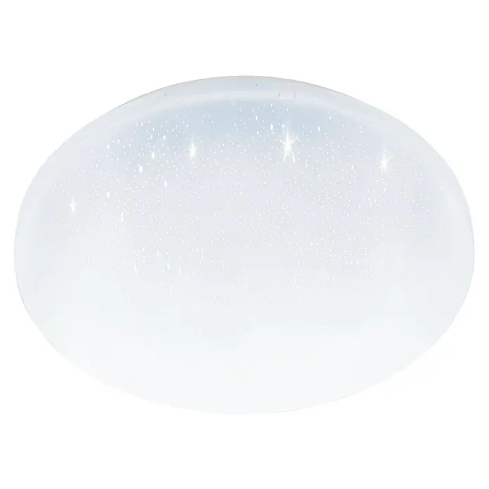 Eglo Plafón LED redondo Pogliola-E - 15,6 W, Ø x Al: 31 x 5,5 cm, Blanco, Efecto cristal, Blanco neutro - Elegante lámpara de techo con efecto de cielo estrellado. Perfecta para iluminación ambiental en cualquier habitación, creando un ambiente agradable.