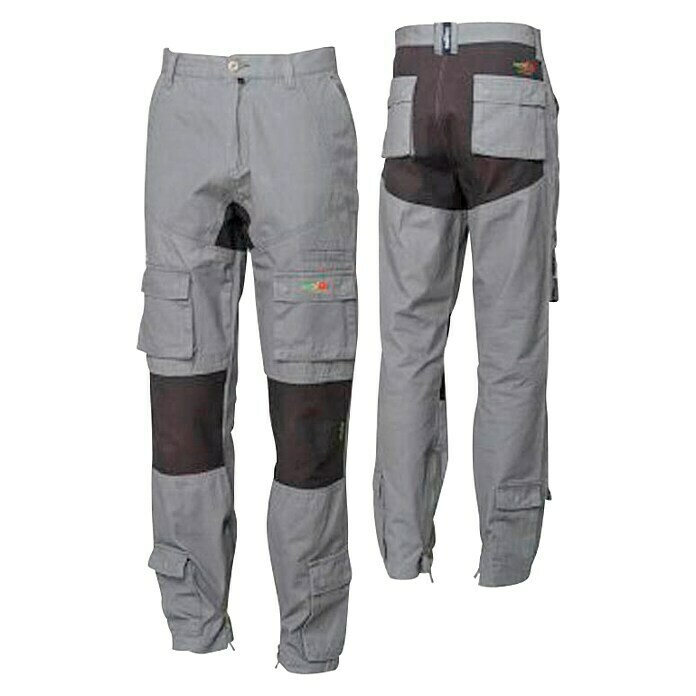 Industrial Starter Pantalones de trabajo Stretch On (M, Gris/Negro)