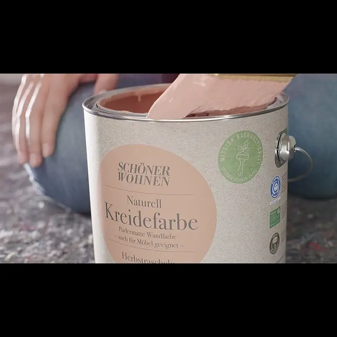 SCHÖNER WOHNEN-Farbe Naturell Wandfarbe Kreidefarbe - Kirschblütenmeer - zartes Rosa, Matt, 1 l, Konservierungsmittelfrei - Mit Leidenschaft gemacht. Mit Liebe gestrichen. | Die SCHÖNER WOHNEN Naturell Kreidefarben