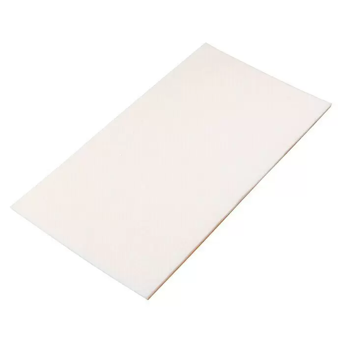 Stabilit Filzgleiter - B x L: 100 x 200 mm, Weiß, Kleben, 1 Stk. - Schräg liegendes, weißes rechteckiges Schaumstoffpolster.