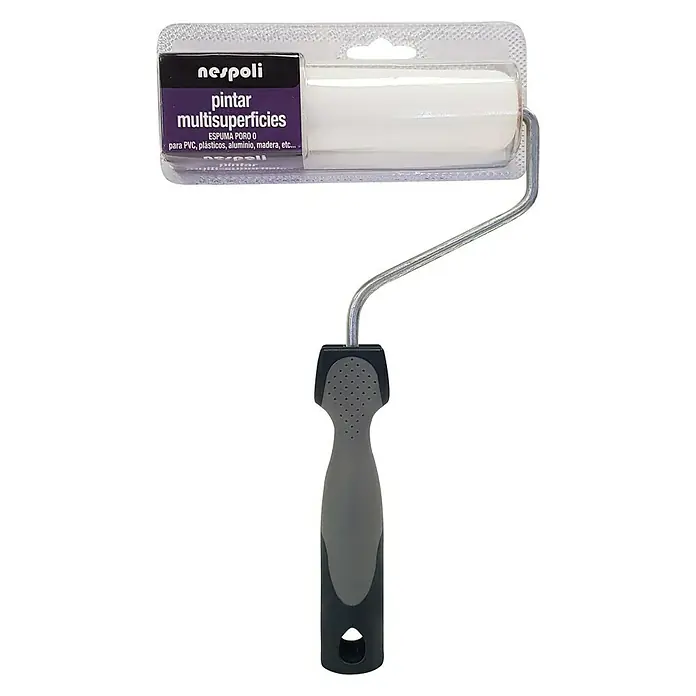 Rodillo para barnizar Multiusos - Anchura cilindro: 15 cm - Rodillo de pintura Nespoli para múltiples superficies, ideal para pintar sobre PVC, plásticos, aluminio y madera. Herramienta práctica para el hogar.