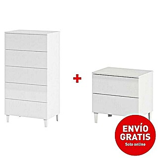 Set muebles de dormitorio Loft (2 pzs., Blanco)