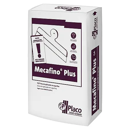 Placo Saint-Gobain  Yeso de enlucido fino Mecafino Plus